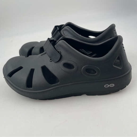👞Oofos Unisex Adult OOCandoo Black Athletic Recovery Sandal - Men/7| Women/9 - Picture 15 of 16